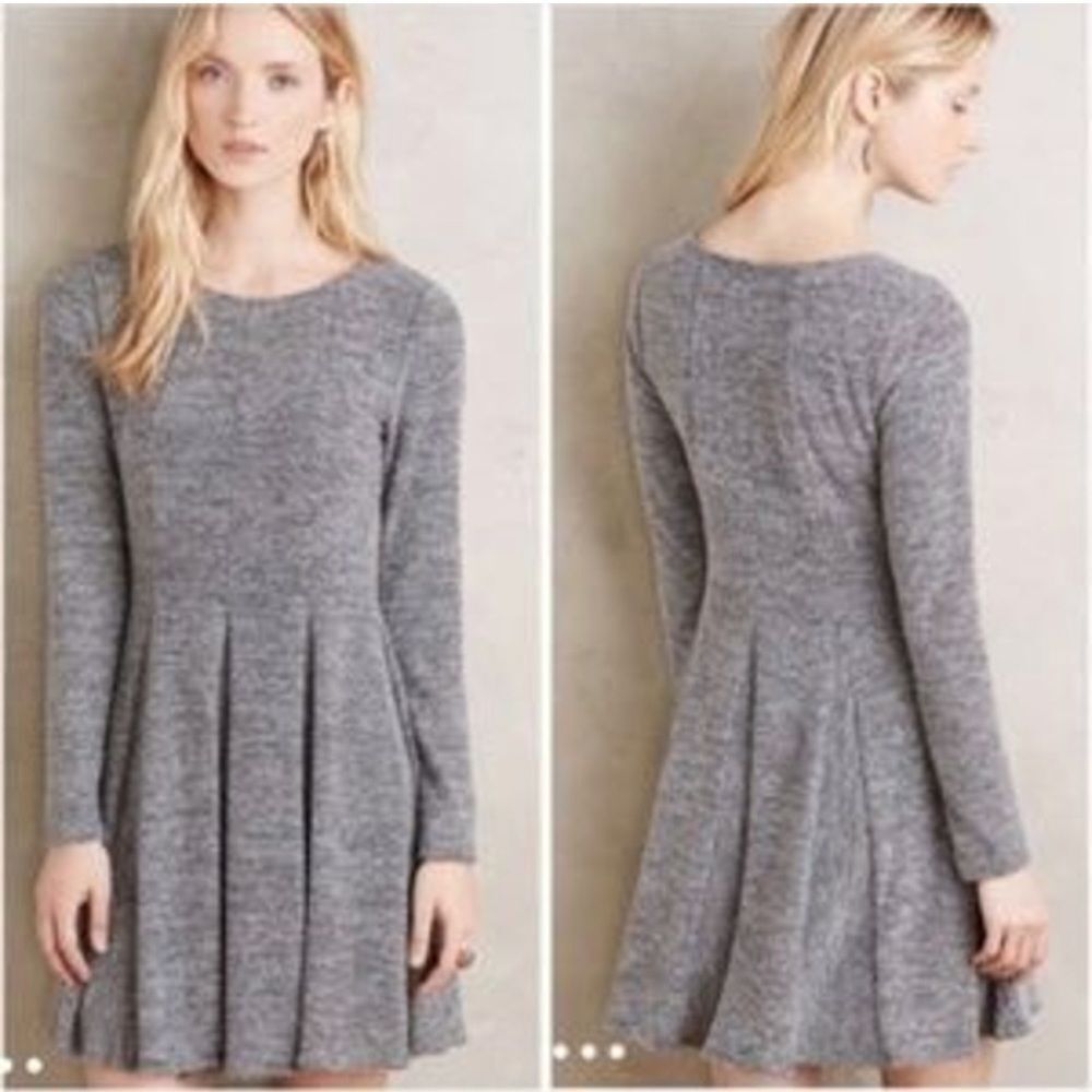 Anthropologie Dolan Gray Fleece Piper Sweater Skater Dress NWT